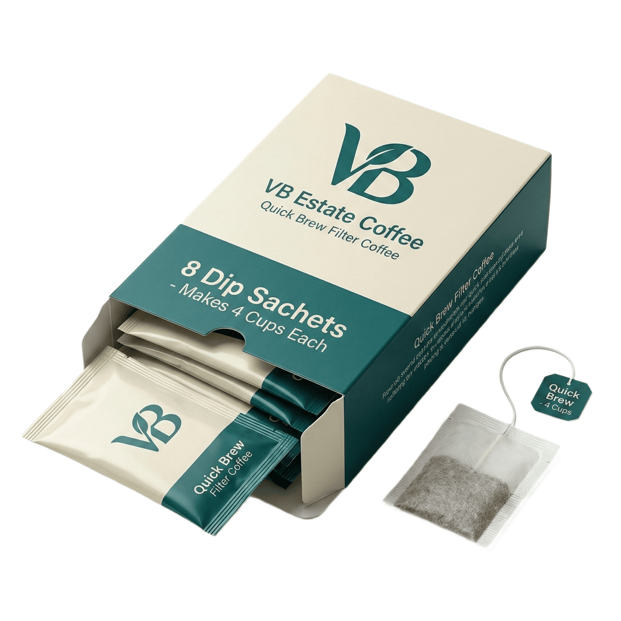 Image of VB Estate Quick Brew Filter Coffee Sachets